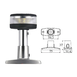 Огонь круговой светодиодный Easterner на стойке белый, чёрный пластик и алюминий (C25010SC)